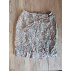 Ann Taylor 100% Silk Women's Wrap Skirt Size 2